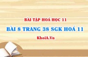 Bài 8 trang 38 SGK Hoá 11: Nội dung về Amoniac và Muối Amoni